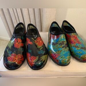 Colorful Sloggers Floral Slip-On Rain Shoes